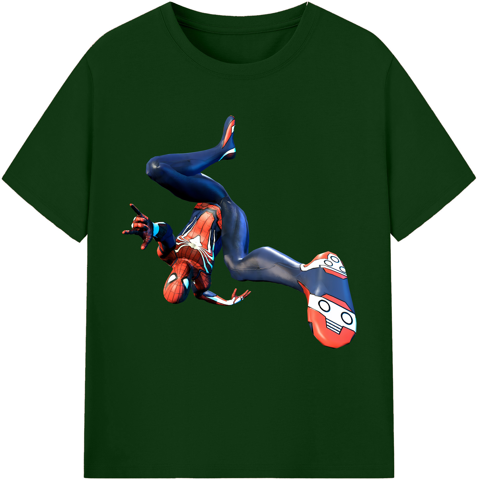 （画像用） Spider Man スパイダーマン 綿100％半袖Tシャツ（フロントプリント）